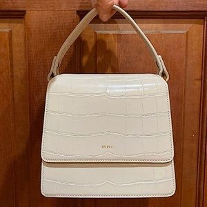 JW PEI creme white croc embossed bag!!